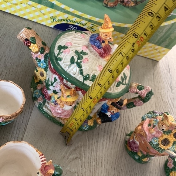 Rabbit garden party springtime tea seat 20 pieces Easter In original box - Picture 12 of 16